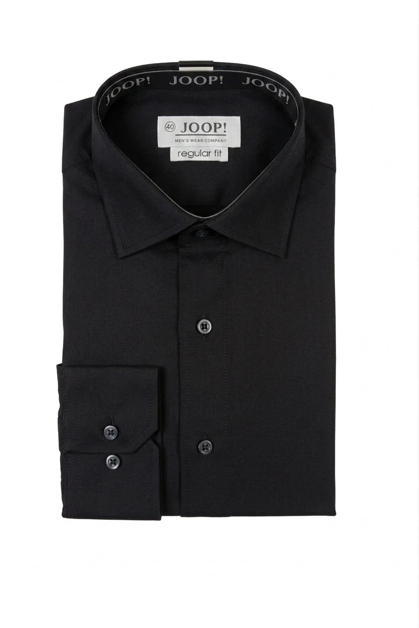Men's Long Sleeve Button-Down Dress Shirt - Black
