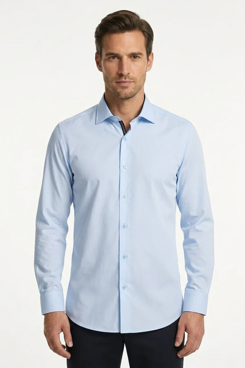 Men's Long Sleeve Button-Down Dress Shirt - Blue
