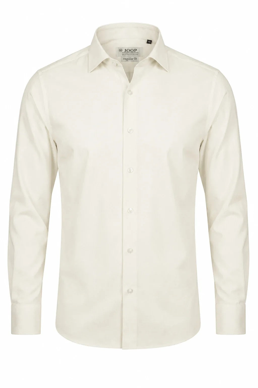 Men's Long Sleeve Button-Down Dress Shirt - Cream