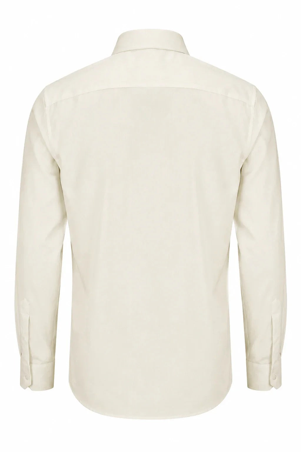 Men's Long Sleeve Button-Down Dress Shirt - Cream