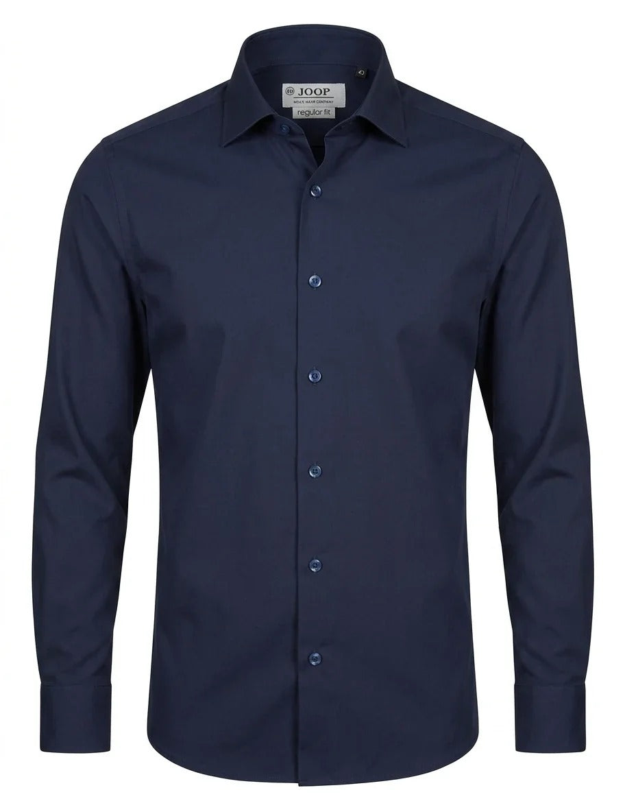 Men's Long Sleeve Button-Down Dress Shirt - Navy