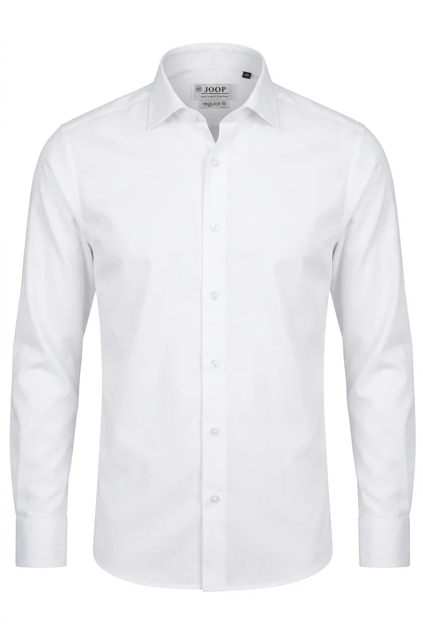 Men's Long Sleeve Button-Down Dress Shirt - White