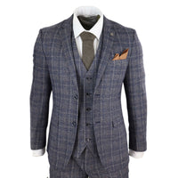 Mens Navy-Grey 3 Piece Suit - Paul Andrews Lloyd