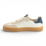 Men's Off White Leather Red Stripe Sneakers