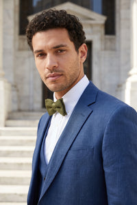 Men’s Olive Green Knitted Bow Tie