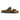Men's Olive Green Leather Slip-On Footbed Slipper Sandals