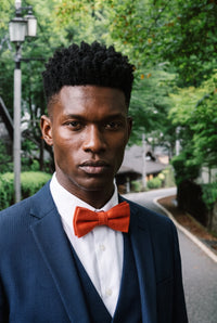 Men’s Orange Double Layer Bow Tie