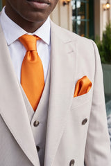 Men’s Orange Tie Set