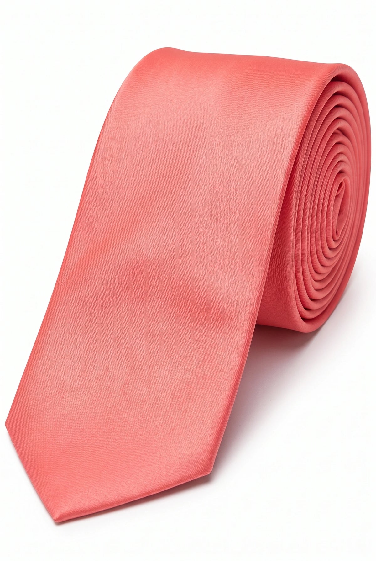 Men’s Peach Tie Set with Pocket Square and Cufflinks