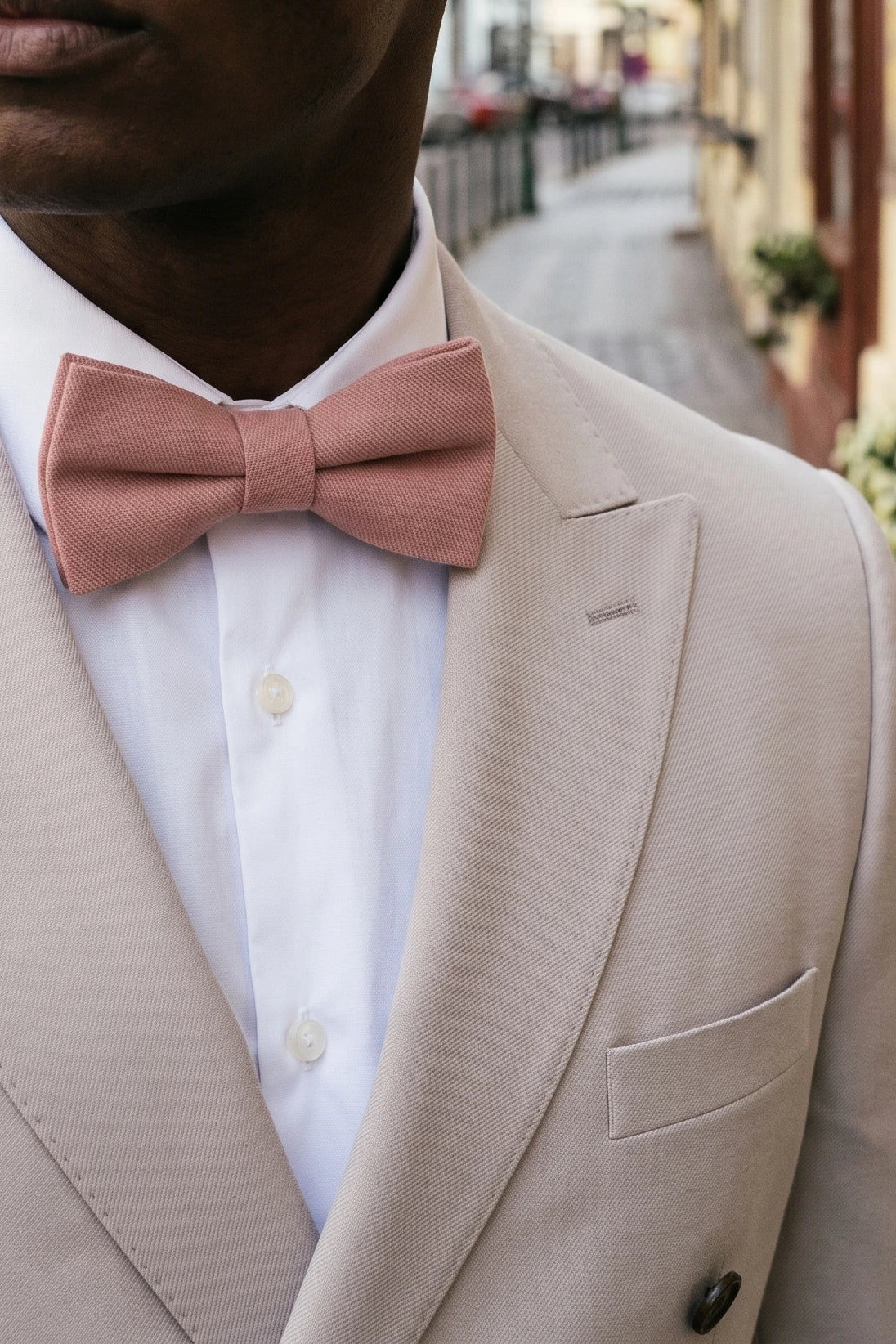 Men’s Pink Double Layer Bow Tie