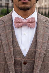 Men’s Pink Knitted Bow Tie
