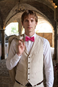 Men’s Pink Knitted Bow Tie