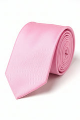 Men’s Pink Slim 6cm Solid Colour Tie
