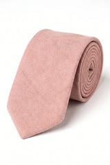 Men’s Pink Suede-Finish Tie