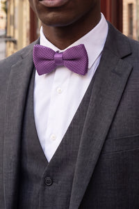 Men’s Purple Knitted Bow Tie