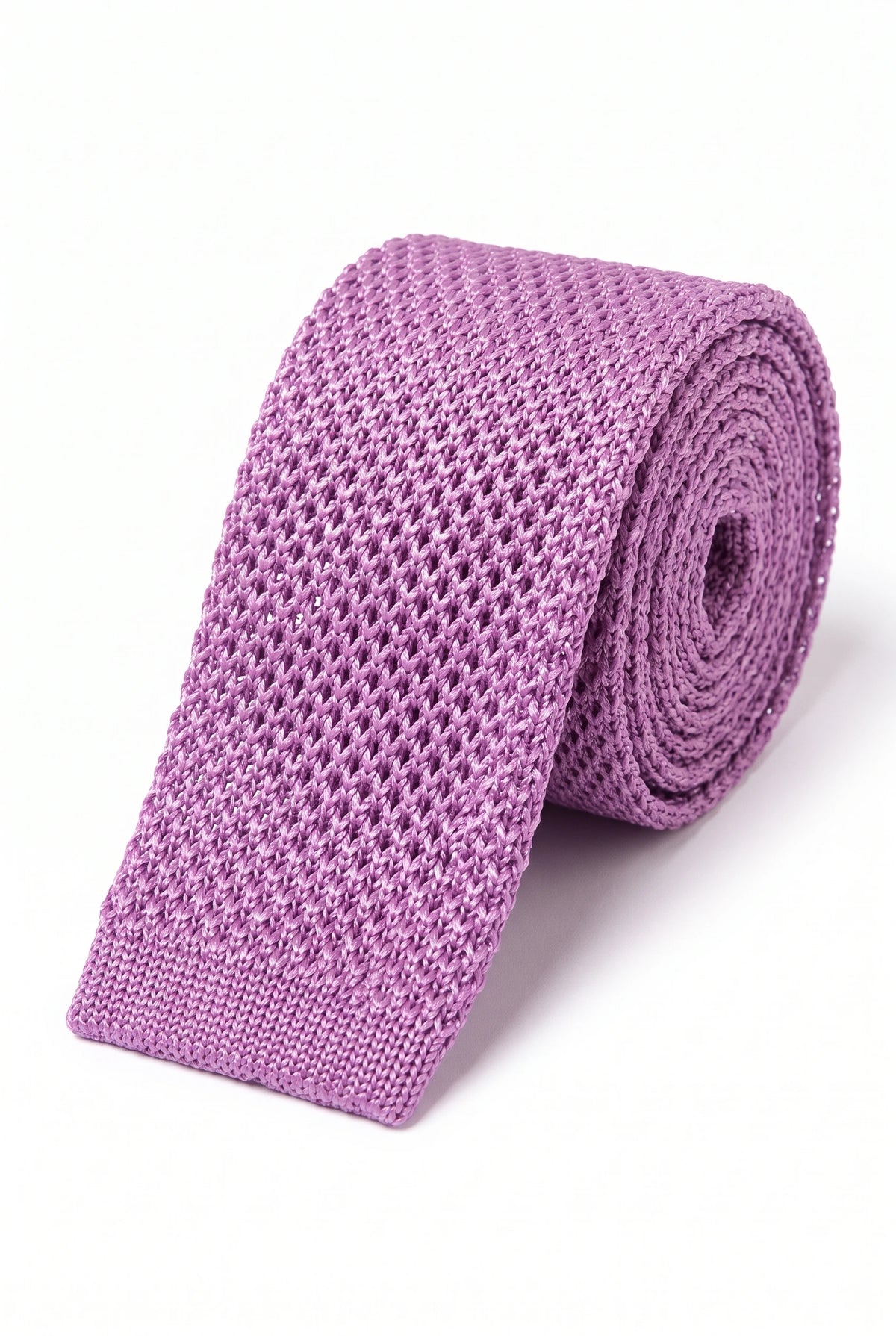 Men’s Purple Knitted Polyester Tie
