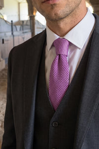 Men’s Purple Knitted Polyester Tie