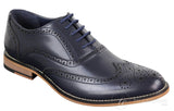 Mens Real Leather Laced Gatsby Brouges Smart Designer Retro Vintage Shoes