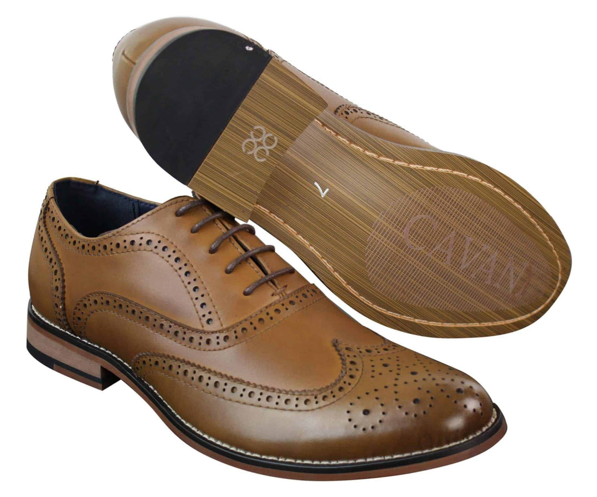 Mens Real Leather Laced Gatsby Brouges Smart Designer Retro Vintage Shoes