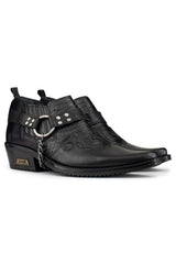 Mens Real Leather Riding Shoes with Chain