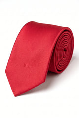 Men’s Red Slim Solid Colour Tie
