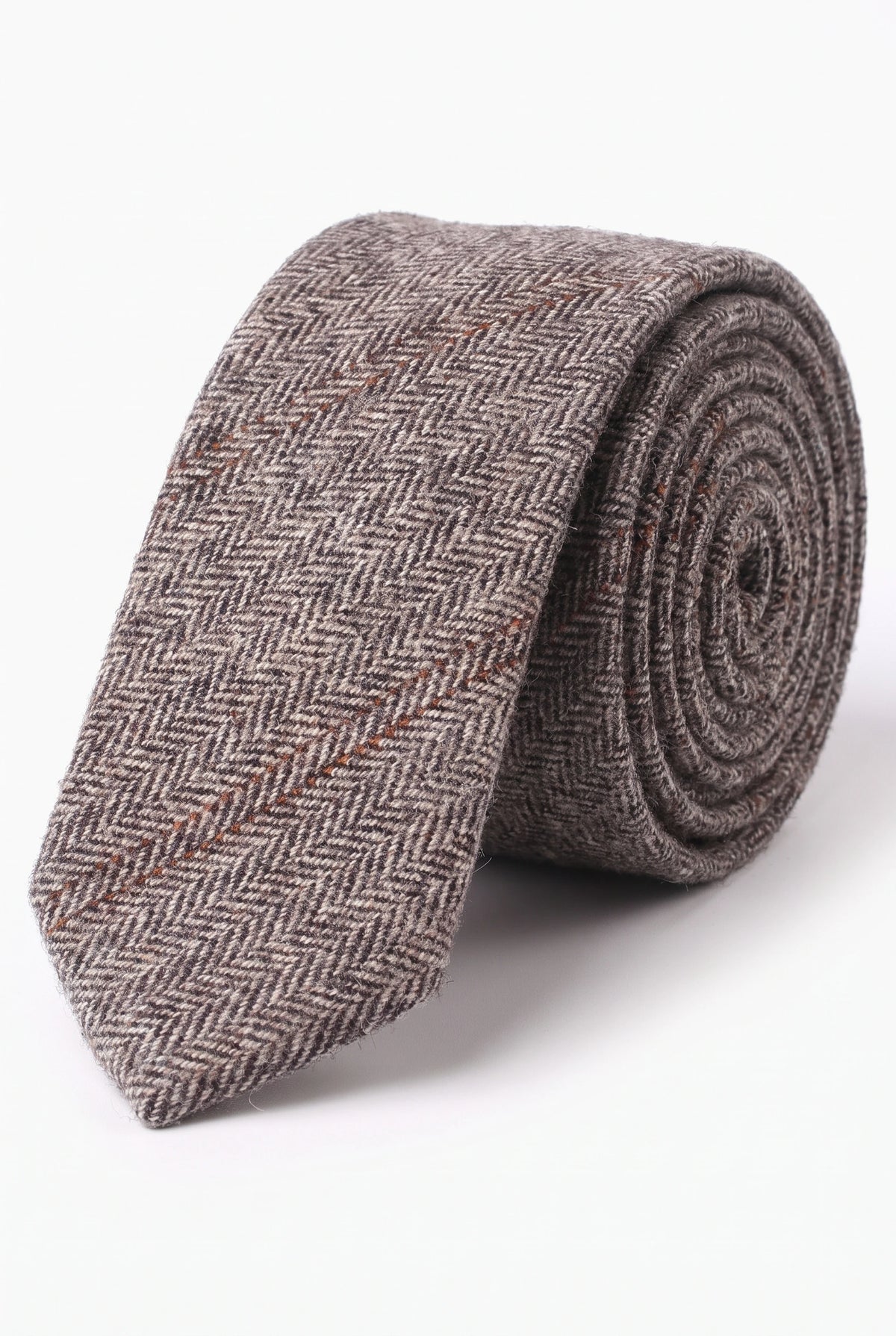 Men’s Red Wool Blend Tweed Tie