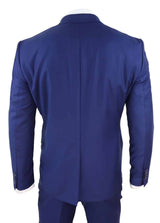 Mens Royal Blue 3 Piece Wedding Suit