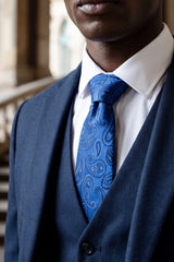 Men’s Royal Blue Paisley Tie