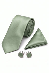 Men’s Sage Green Tie Set