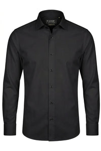 Men's Slim Fit Long Sleeve Button-Down Dress Shirt - Black
