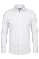 Men's Slim Fit Long Sleeve Button-Down Dress Shirt - White
