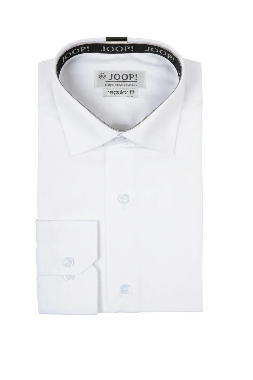 Men's Slim Fit Long Sleeve Button-Down Dress Shirt - White