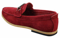 Mens Slip On Buckle Horsebit Driving Shoes Loafers Retro Smart Casual Suede