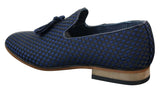 Mens Slip On Tassle Driving Shoes Smart Casual Retro Navy Blue Black Leather Lined