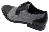 Mens Smart Casual Laced Tweed & Leather Laced Shoes Vintage Retro
