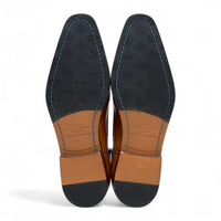 Men's Tan Brown Leather Classic Formal Lace-Up Brogue Shoes