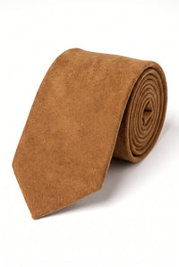 Men’s Tan Suede-Finish Tie