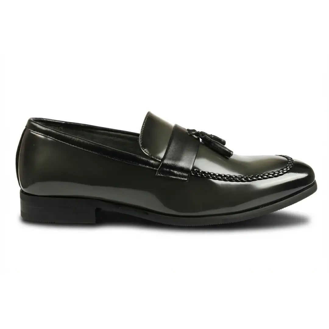 Men's Tassel High-Gloss Slip-On Loafers