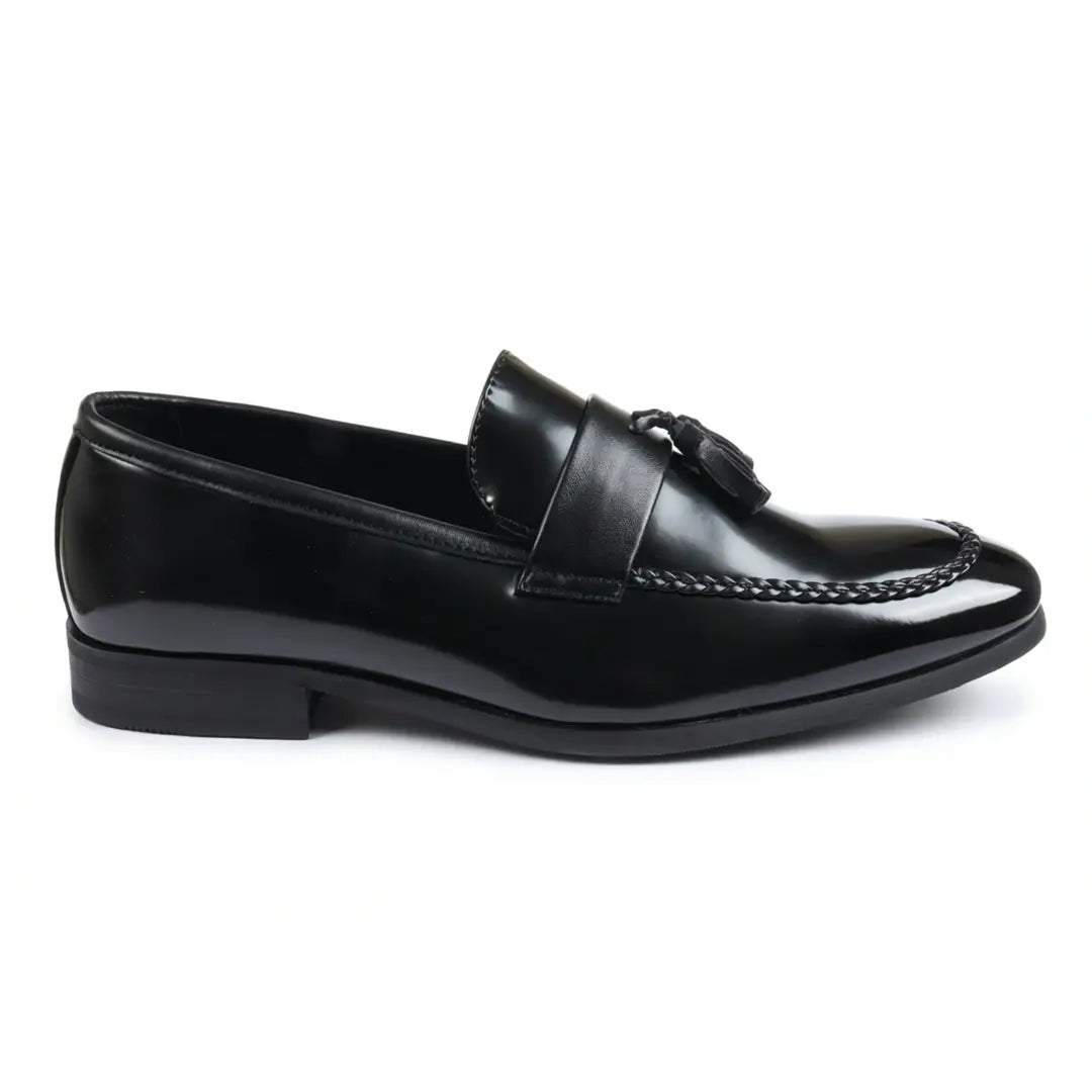 Men's Tassel High-Gloss Slip-On Loafers