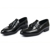 Men's Tassel High-Gloss Slip-On Loafers
