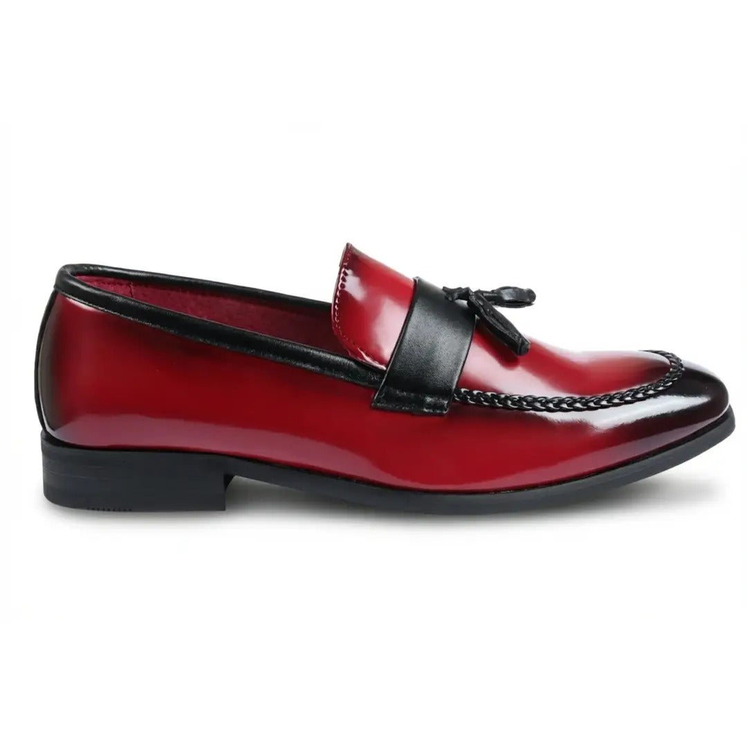 Men's Tassel High-Gloss Slip-On Loafers