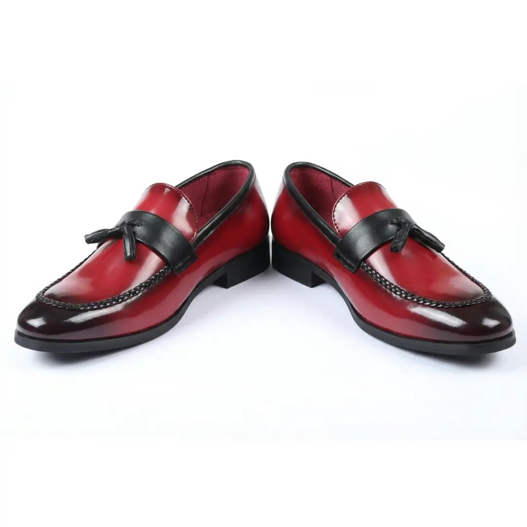 Men's Tassel High-Gloss Slip-On Loafers
