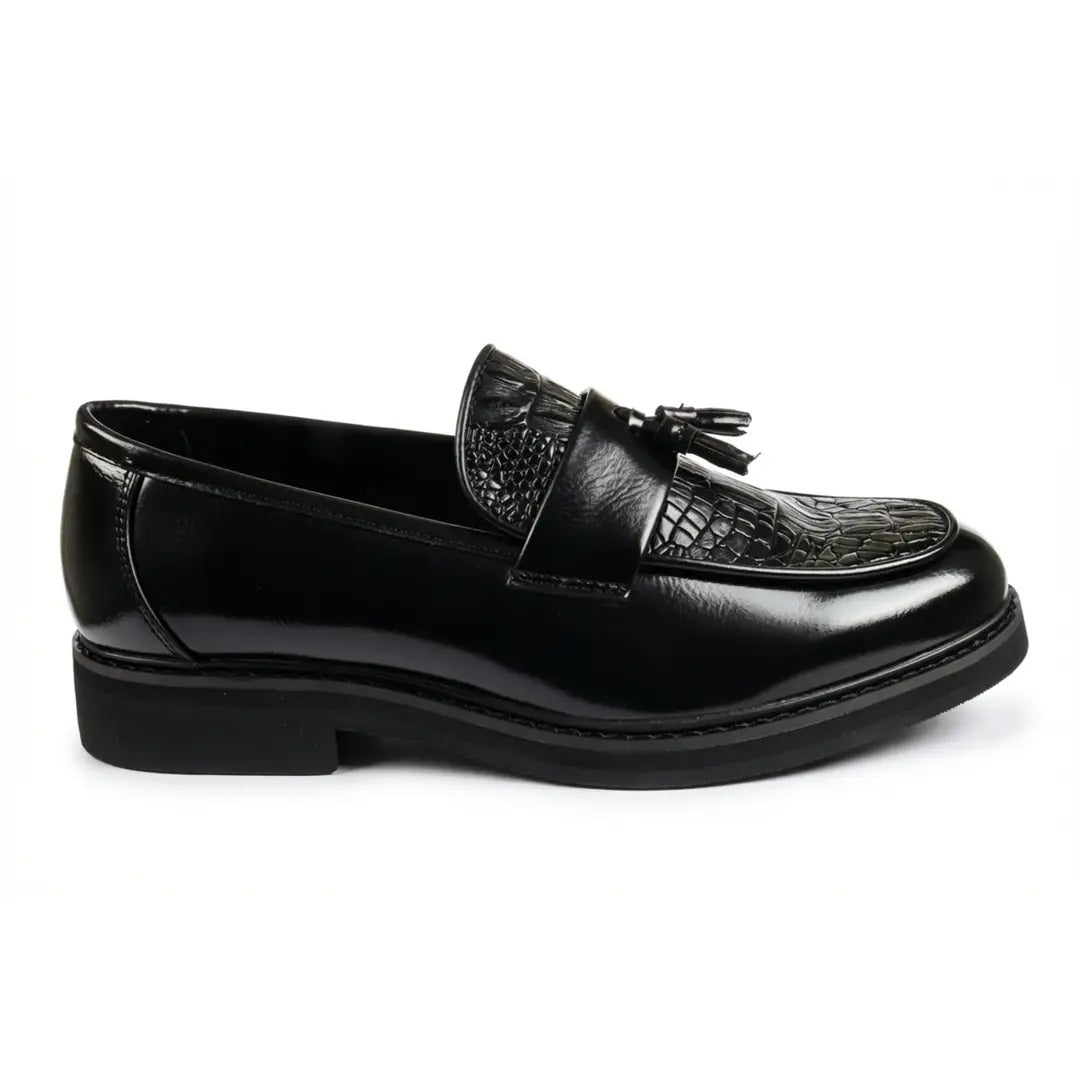 Men's Tassel Lug Sole Textured Loafers