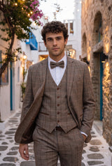 Men’s Taupe Tweed Bow Tie