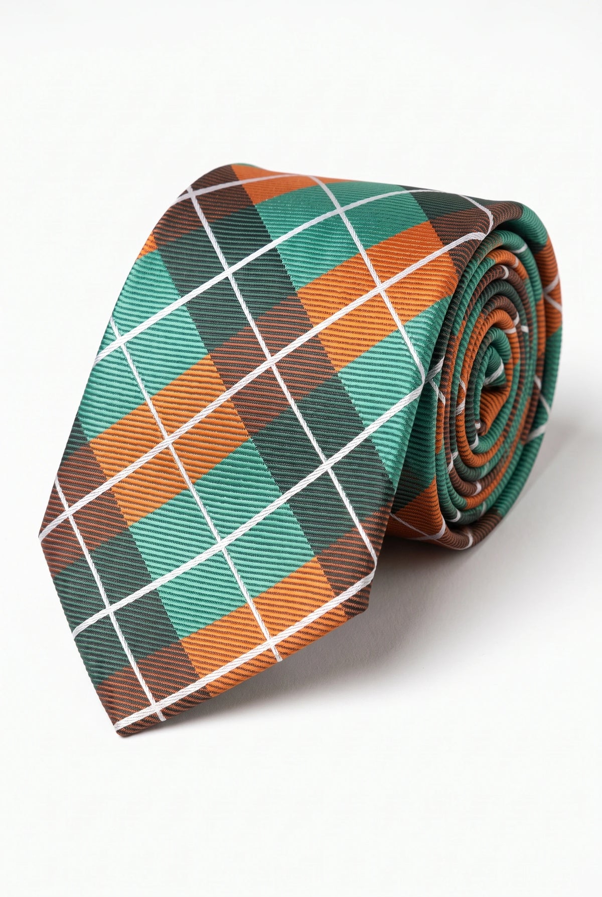 Men’s Teal Checked Tie
