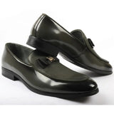 Men's Textured Front Iconic Buckle Bow Loafers