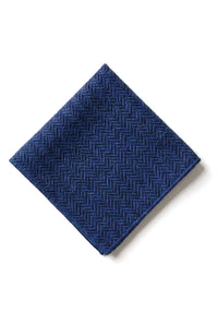 Men's Tweed Blue Tie Hankie Set Classic British Heritage Wool Herringbone