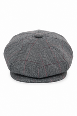 Mens Tweed Check Newsboy Cap