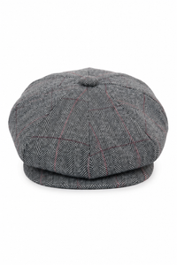 Mens Tweed Check Newsboy Cap