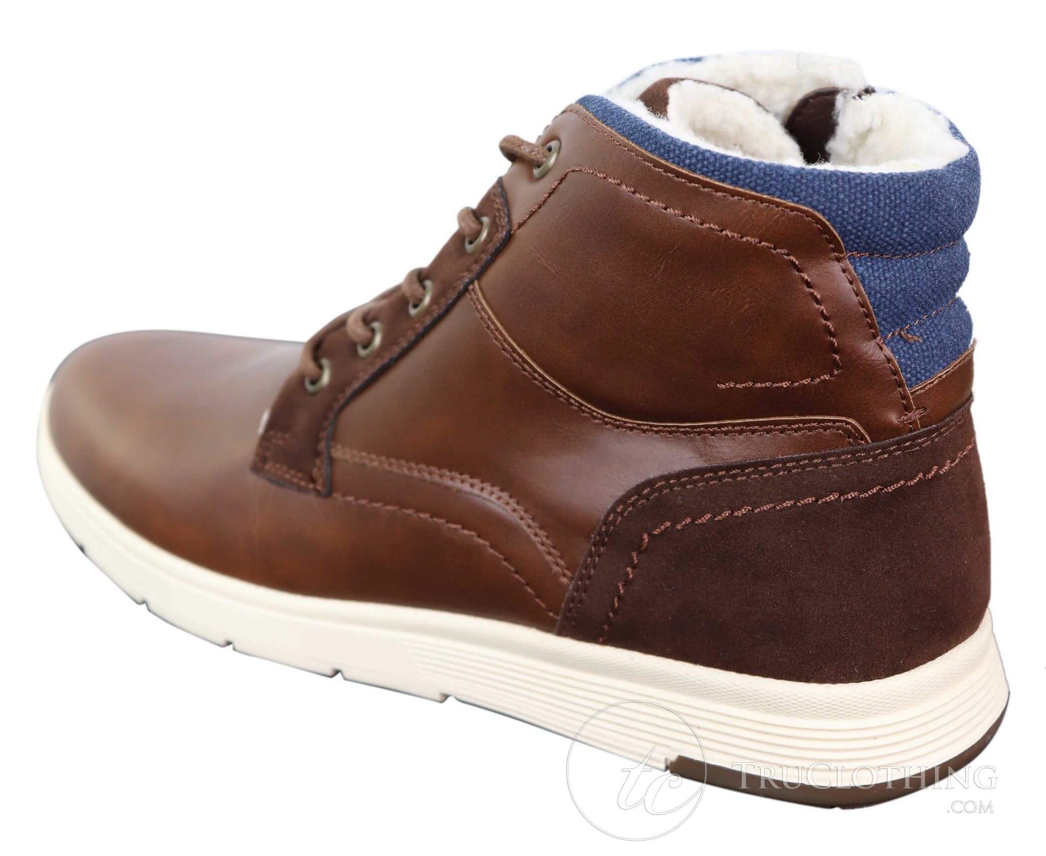 Mens Winter PU Leather Boots